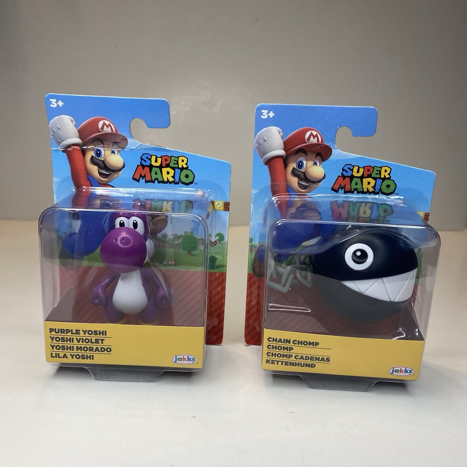 CHAIN CHOMP & PURPLE YOSHI Super Mario Jakks Pacific 2.5″ Figures
