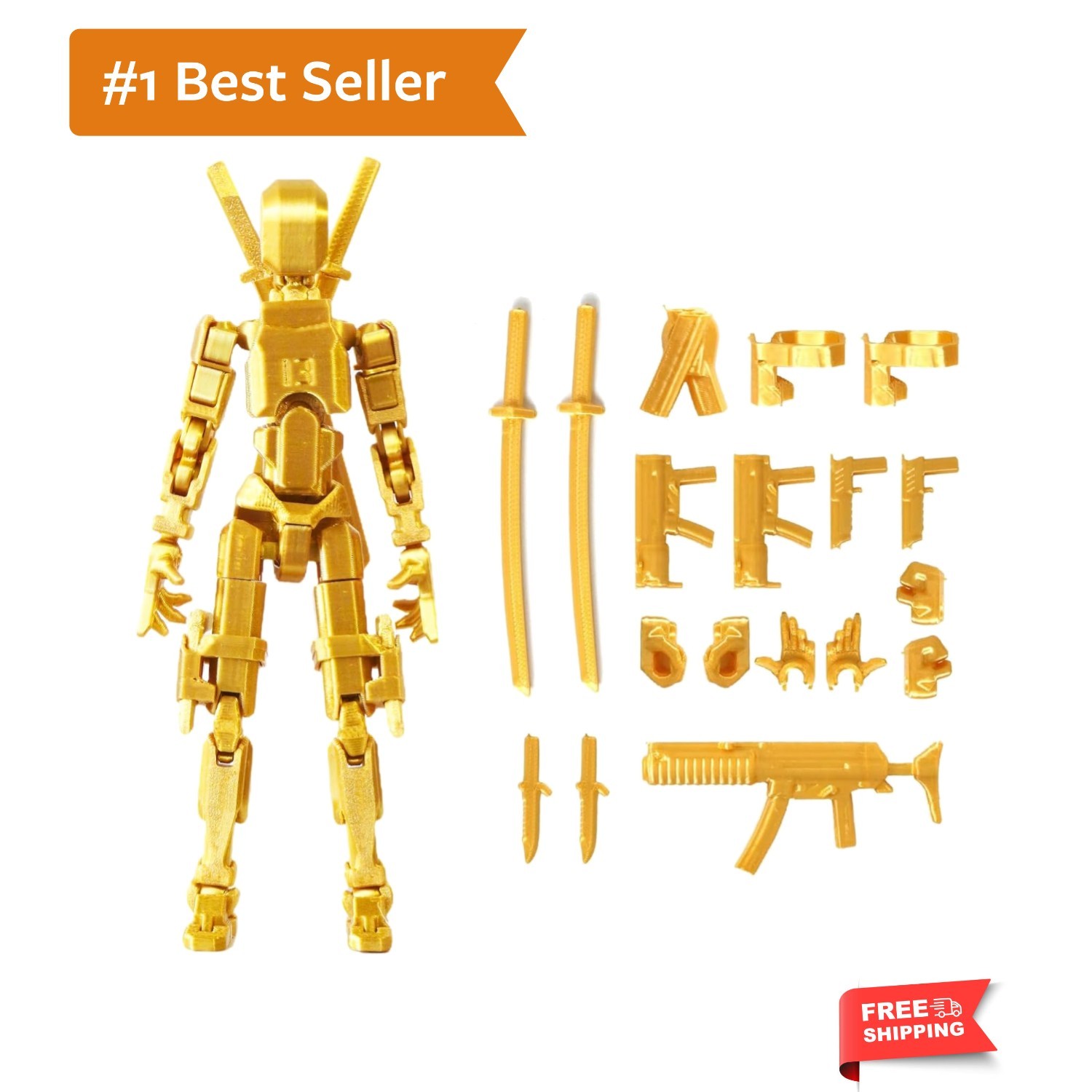 Assembly Completed T13 Action Figure, Titan 13 3D Printed Action Figure, 3D P…