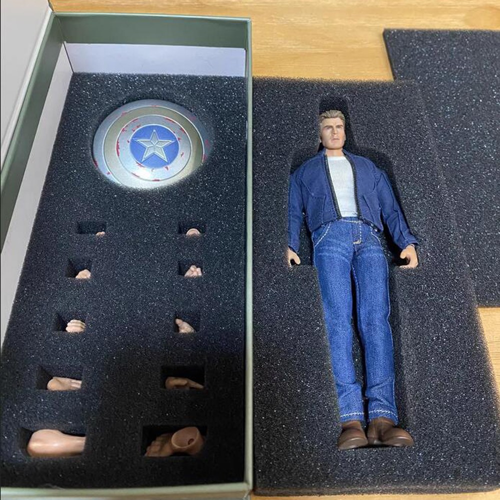Nota Studio Captain America 1.0 Steve Rogers 6in Action Figure Doll Model