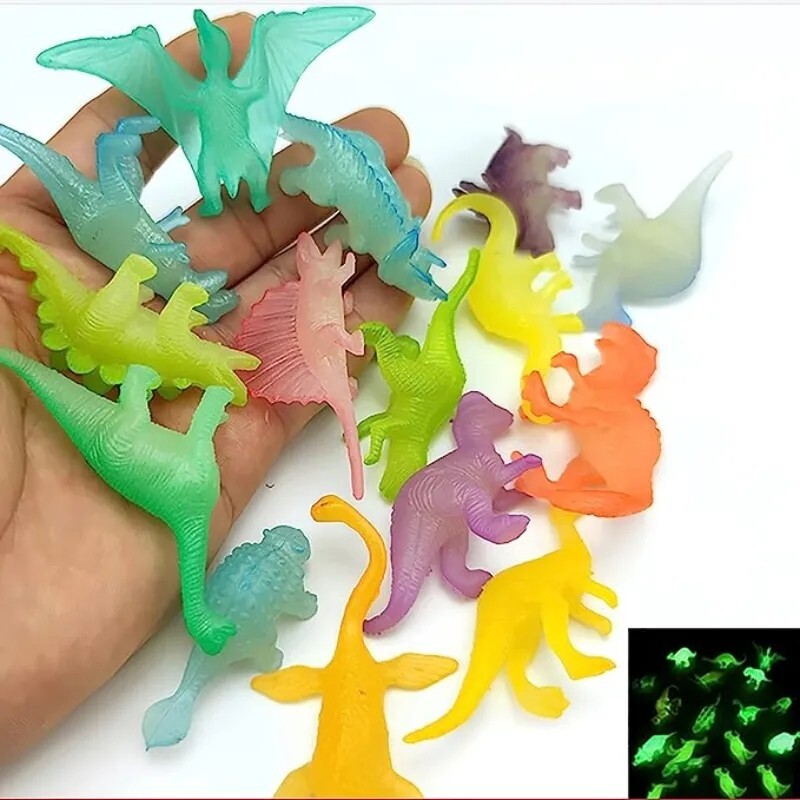 Figurine Dinosaur Phosphorescent Bundle 16 Pièces Child Toy Light Dark