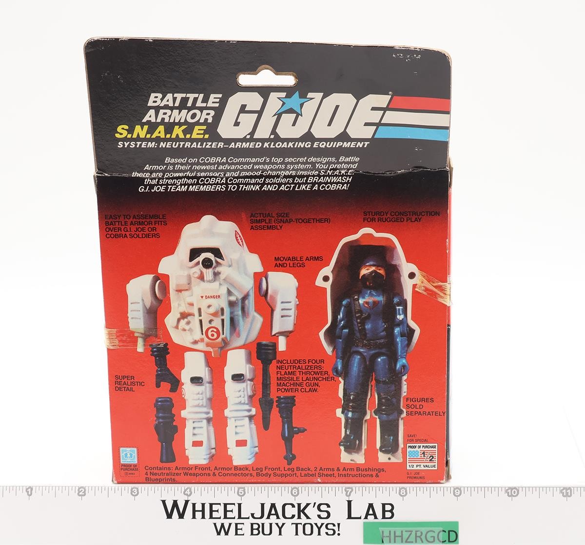 Battle Armor S.N.A.K.E. 100% Complete W/ Box GI Joe 1983 Hasbro Action Figure