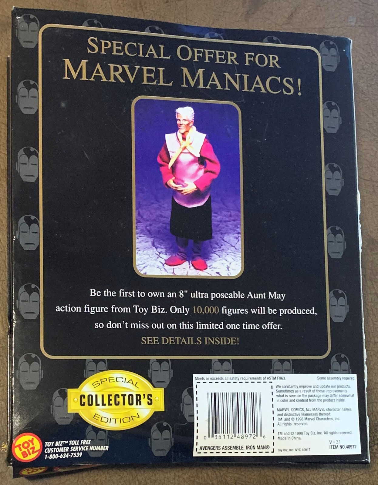 Toy Biz Famous Cover Series Invincible Iron Man 8″ Marvel CE Action Figure 1998