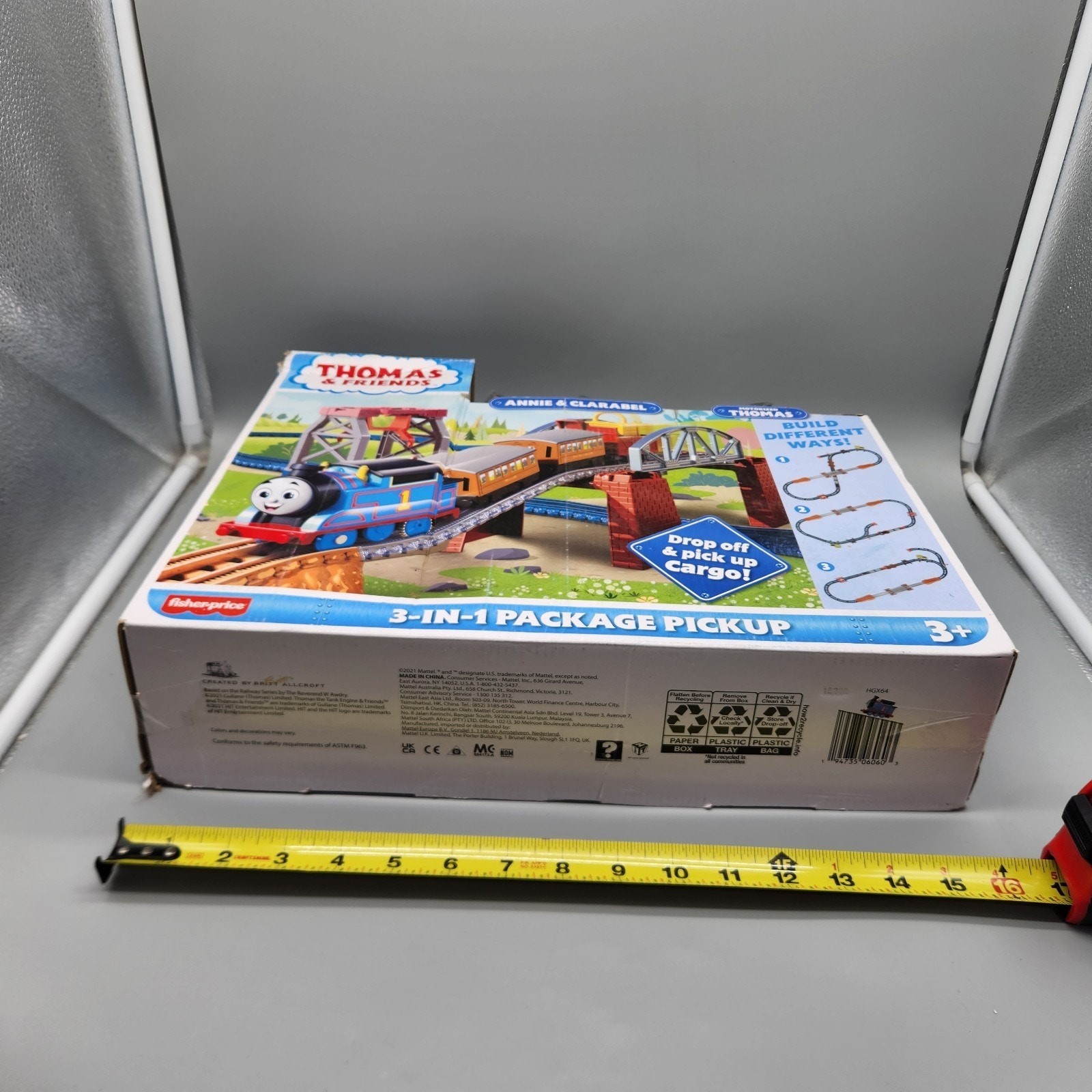 Thomas & Friends 3-IN-1 Package Pickup Annie & Clarabel Train *DAMAGED Box HTF