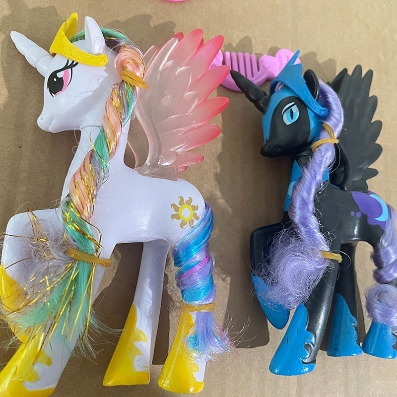 14cm My Little Pony Figures 2Pcs Princess Celestia Nightmare Moon Toys Kids Gift