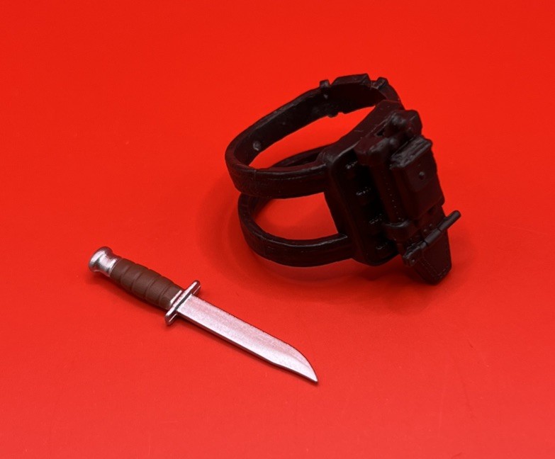 Valaverse Blackbeard Tactical Knife & Sheath Fodder 1/12 Scale 2026