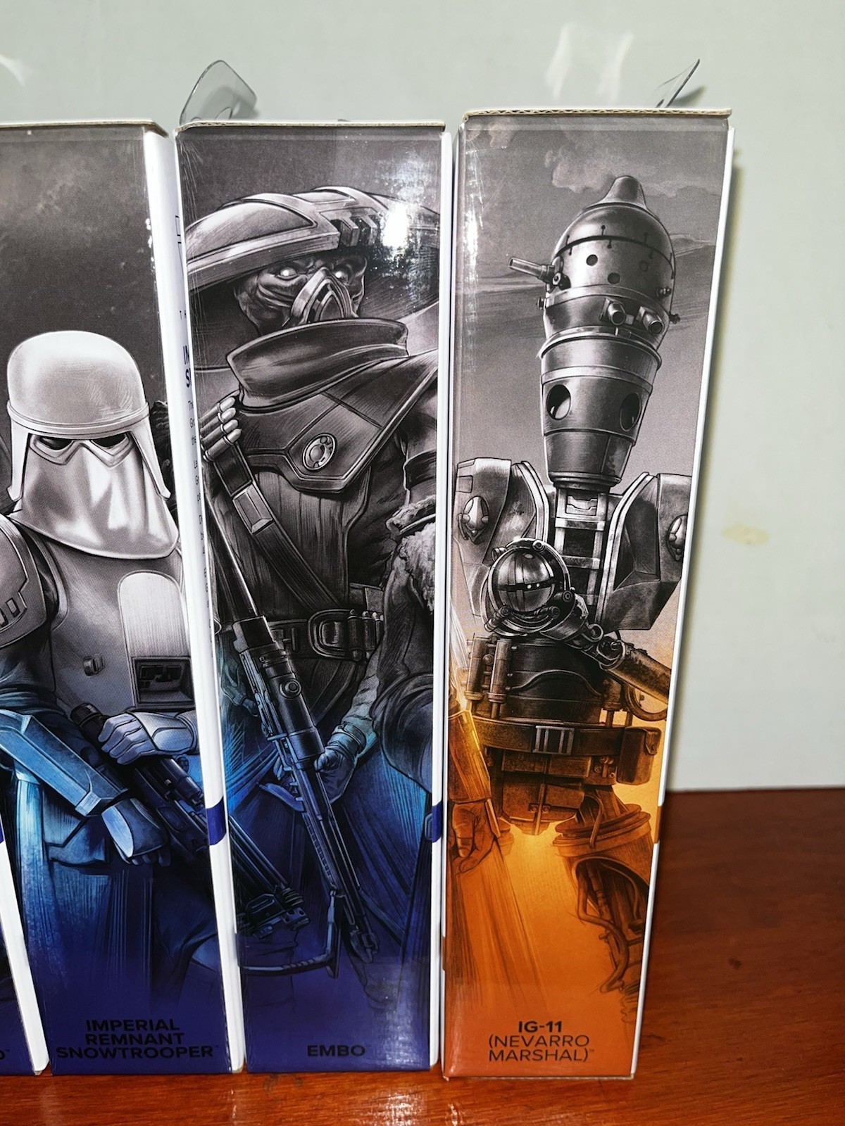 Star Wars Black Mandalorian&Grogu First Edition WAVE 2 All 4: EMBO SNOW DROID IG