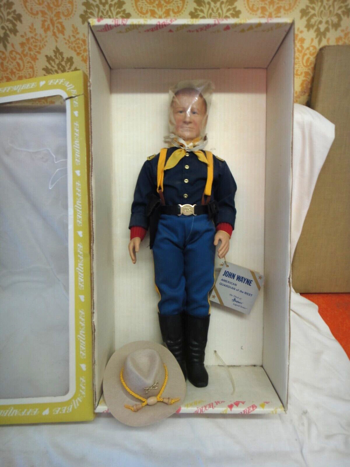 1982 JOHN WAYNE #2981 “GUARDIAN OF THE WEST” EFFANBEE ORIGINAL BOX PAPERS MINT