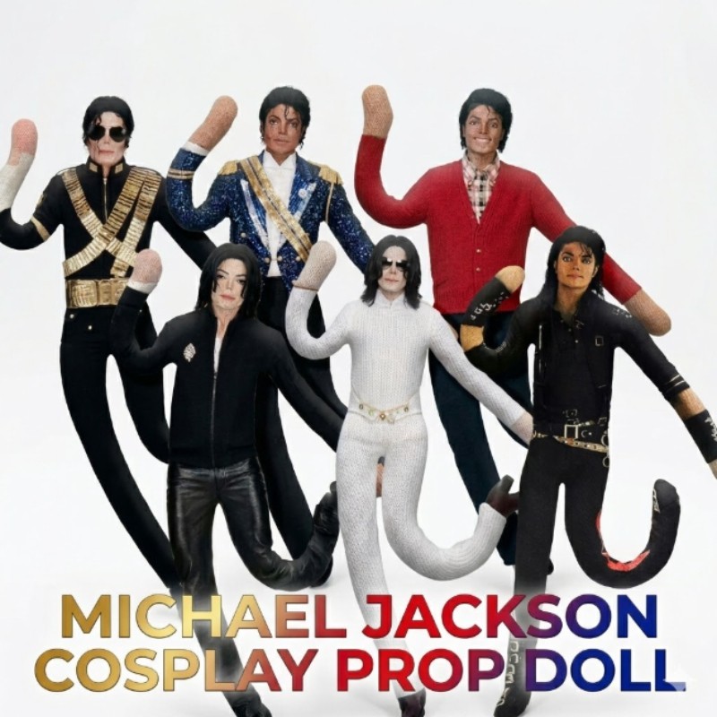 Michael Jackson Cosplay Plush Doll Jointed Figure Collectible Stuffed Toy Room..