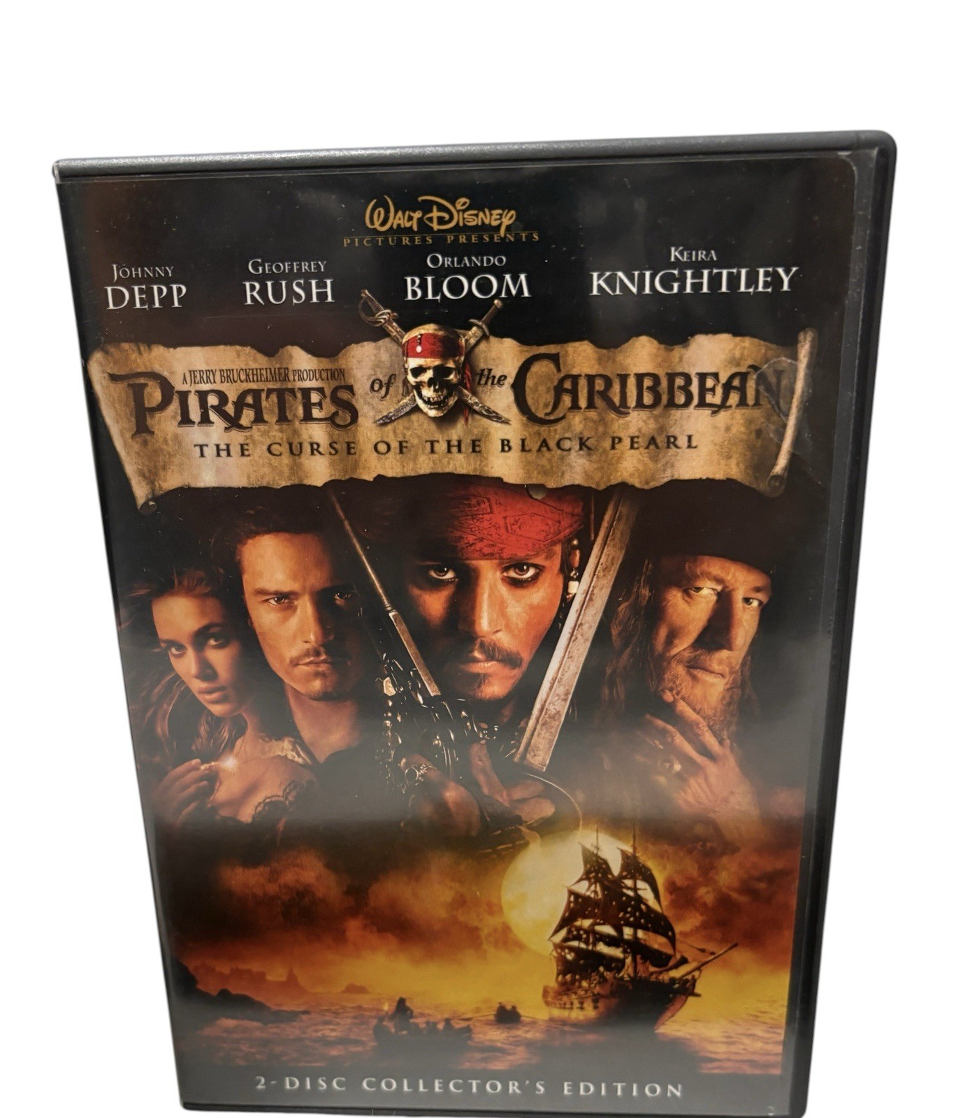 Pirates Of The Caribbean Bundle Will Turner & Elizabeth Swann Figures DVD & Map