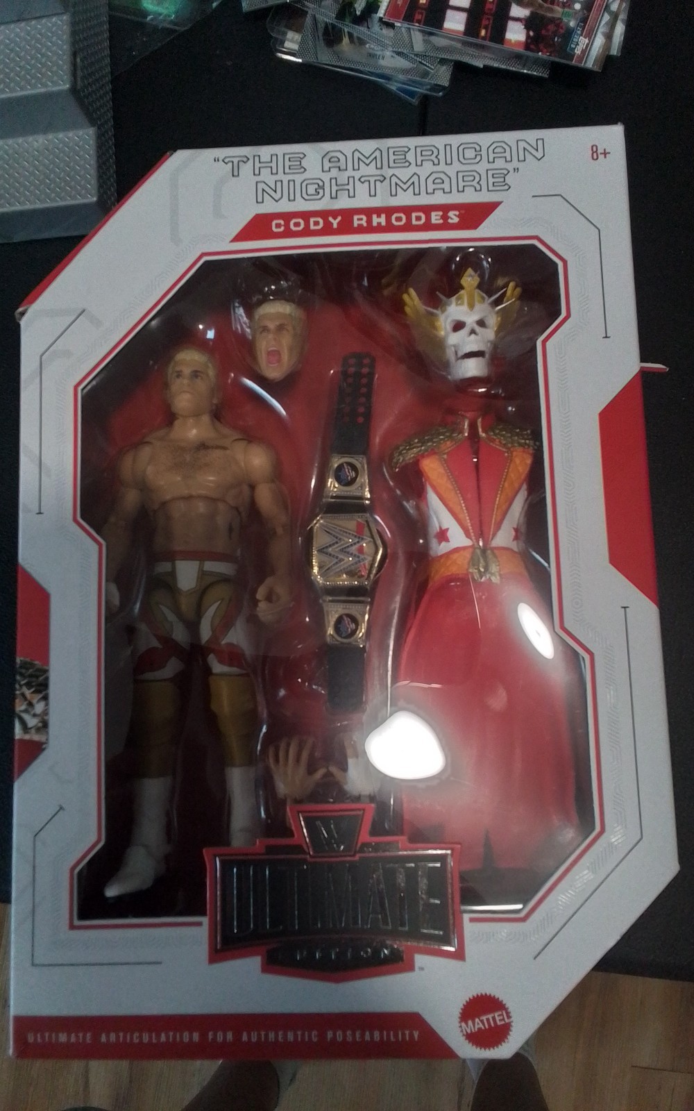 WWE Ultimate Cody Rhodes & Empty Mattel Creations Exclusive Two Pack Brandi Box