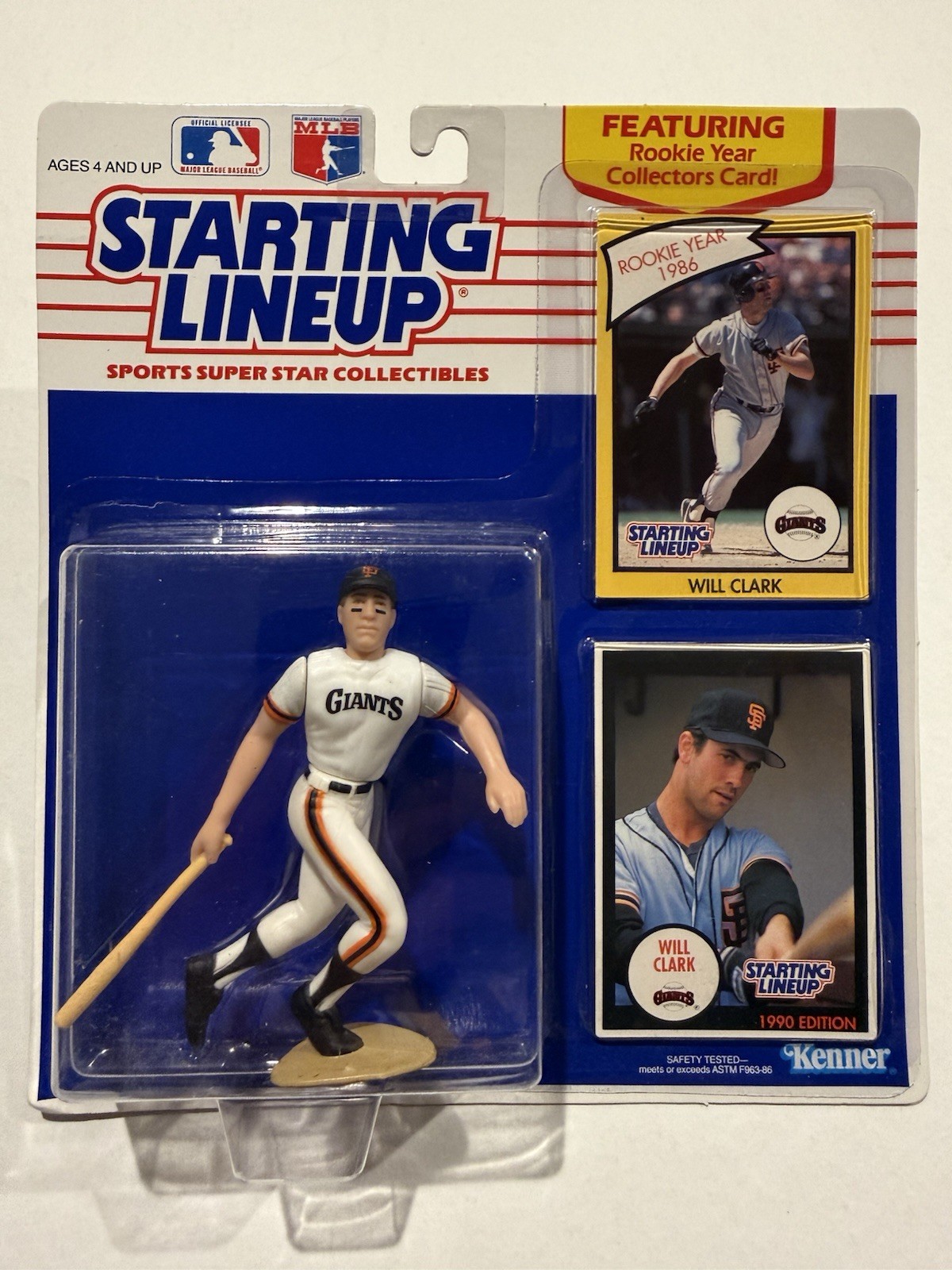 💥⚾️ 1990 WILL CLARK San Francisco Giants Starting Lineup, MLB (after Swing)⚾️💥