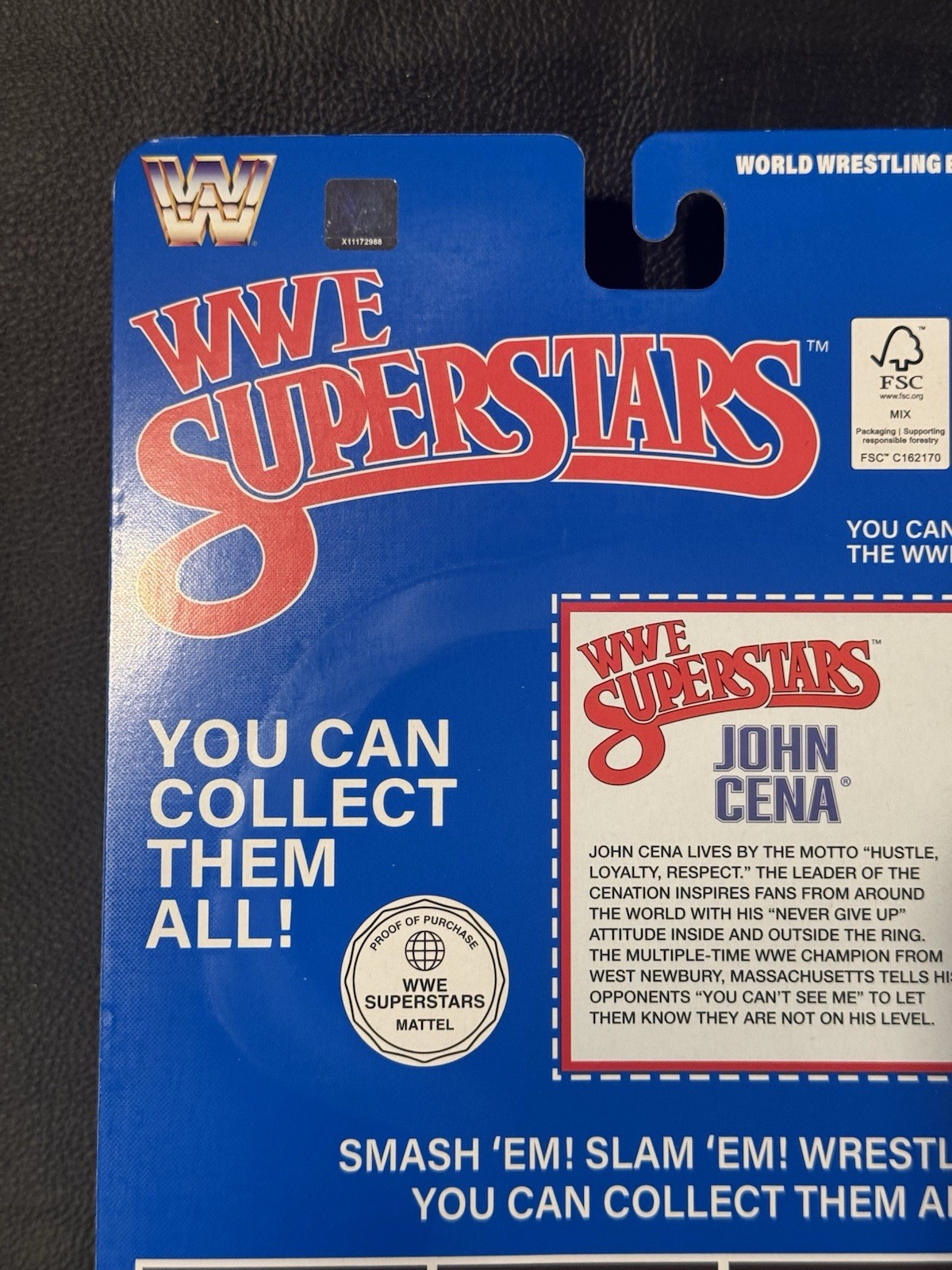LJN WWE Wrestling Superstars John Cena Figure Blue Card Signed Target Exclusive
