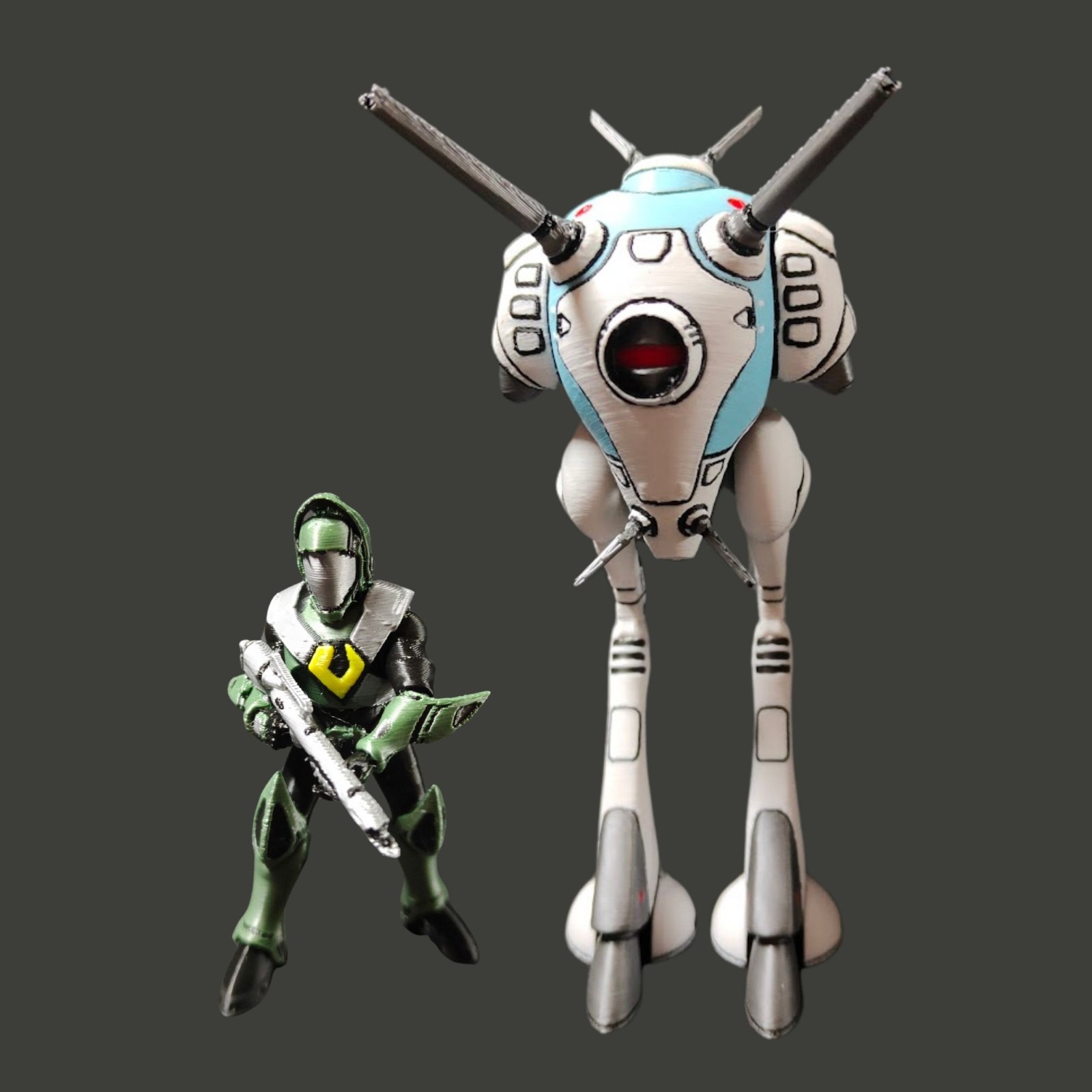 Battle pod and a Zentraedi Soldier 1/100 Scale Full Color Robotech Macross