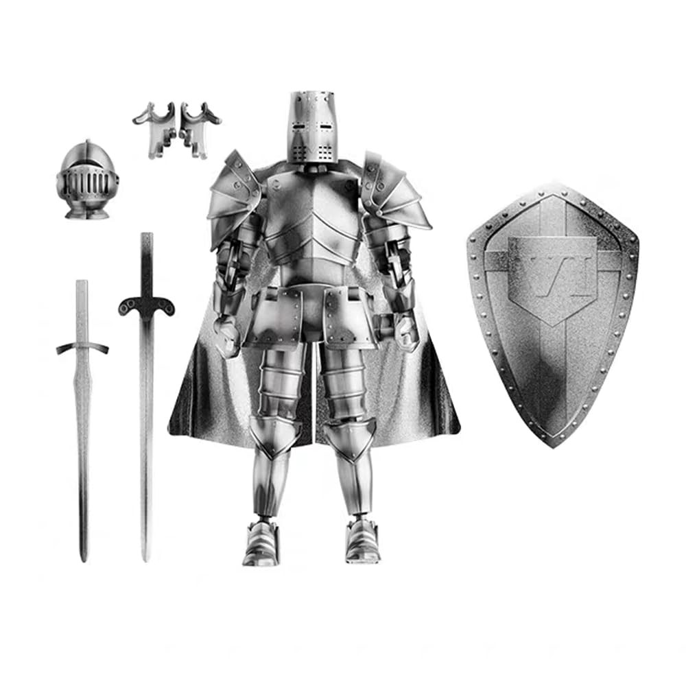 Medieval Action Figures,Knight Armor Action Figure,Multi-Jointed Movable Robo…