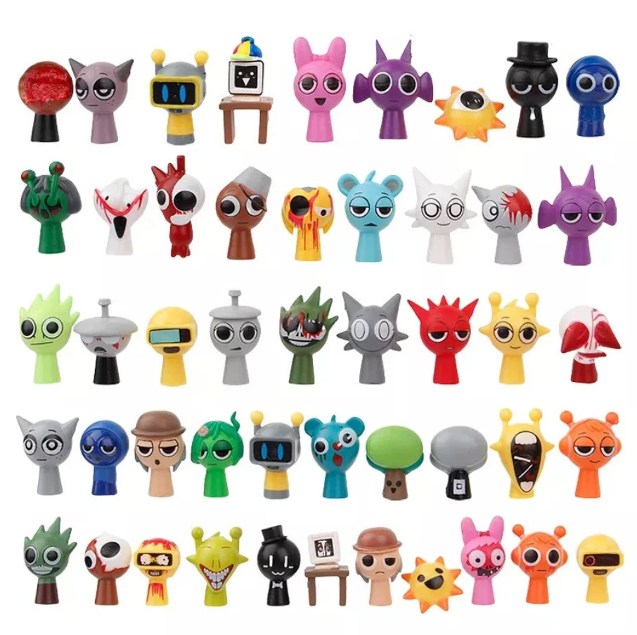 48pcs set Sprunki Model Toy Game Action Figures Toy Birthday Gift